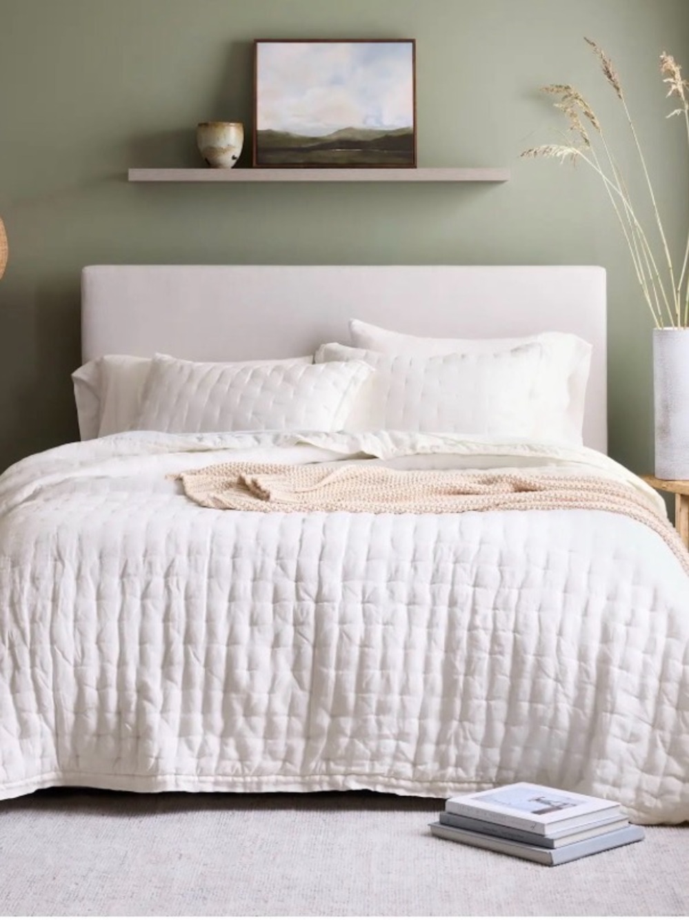 NEW Quince QUEEN WHITE European Linen Dream Quilt LAST ONE